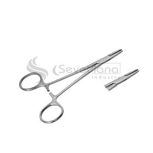 Produits médicaux de qualité allemande Porte-aiguille Halsey en acier inoxydable Pince pour instrument dentaire Manuel certifié CE Haute qualité - Product Image 3