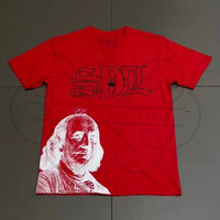 Modèles personnalisés skysdalimittt 300 GSM vintage tees 100% coton SKYSDALIMIT DTG/DTF personnaliser t-shirt SDL vêtements t-shirts pour hommes