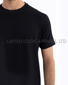 Camiseta 100% de algodón de calidad superior para hombre Camiseta negra de ajuste regular básica personalizada - Product Image 5