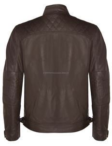 Chaqueta de Cuero Recubierto de Diseño de Moda para Hombre, Nueva Llegada, con Cuello Alto, Calidad Premium, Cuero Genuino, Impermeable y Transpirable - Product Image 3