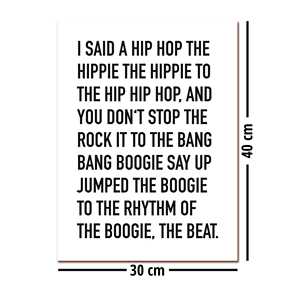 Impresión artística minimalista de hip hop I Said a Hip Hop, con la imagen de la banda Sugarhill - Product Image 2