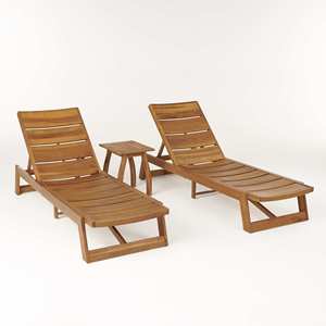 Tumbona de madera de teca para exteriores hecha en Indonesia - Product Image 1