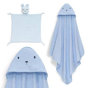 Nouveau-né Bleu 1X1 MT. Serviette de bain Mod OsO + Doudou en coton mousseline pour la salle de bain - Product Image 1