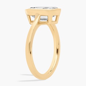 Bague en diamant de laboratoire taille émeraude sertie clos, 3,00 carats, F-G VS1-VS2, en or massif 14 carats, pour occasions spéciales et soirées - Product Image 2