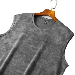 Camisas sin mangas para hombre Serigrafía 100% algodón con logotipo personalizado en servicios OEM Más de 60 + colores - Product Image 1