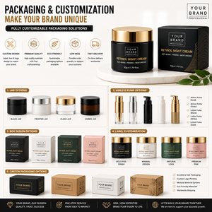 Crème de nuit au rétinol anti-âge raffermissante hydratante, marque privée OEM ODM, soins de la peau pour tous types de peau, pour femmes, logo personnalisé - Product Image 2