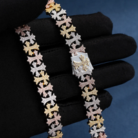 Chaîne cubaine en alliage plaqué argent pur 92,5 % pour homme, sertie de moissanite, certifiée IGI, bijoux de luxe hip-hop pour la mode urbaine