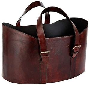 Panier de rangement en cuir avec poignées, organisateur en cuir, panier cadeau pour la salle de sport, le pique-nique, le rangement à domicile, organisation multi-usages, faible coût - Product Image 4