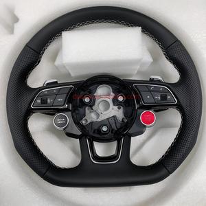 DOS R8-Volant de sport en forme de D à deux boutons et LED pour voiture de course compétitive, mise à niveau pour <span class=keywords><strong>Audi</strong></span>, nouveau/vieux cuir carbone - Product Image 5