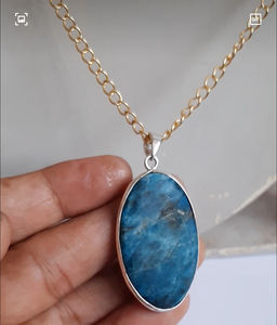 Collier en argent sterling 925 naturel de 8x22mm Rectangle Labradorite plat pierre lunette pendentif fait à la main pour elle - Product Image 2