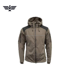Chaqueta Táctica de Invierno para Hombre, de Softshell, Delgada, con Cierre Frontal, Cuello Alto, Resistente al Viento, para Actividades al Aire Libre, Estilo Urbano, Liso, Teñido, de Lona - Product Image 6