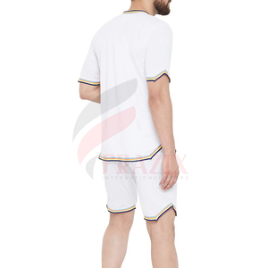 Ensemble t-shirt à manches courtes et short décontracté pour homme avec logo personnalisé, séchage rapide, respirant, pour la natation - Product Image 3