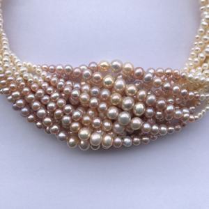 Perles d'eau douce rondes de qualité AAA, blanches, jaunes, roses, naturelles, 4 mm, 6 mm, 8 mm, pour la fabrication de bijoux, colliers, bracelets - Product Image 3