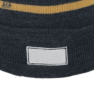 Gorro de Lana de Alta Calidad, Color Sólido, Diseño Jacquard a Rayas, Transpirable, Impermeable, Ajustable - Product Image 5