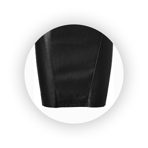 Rắn Màu Gothic Của Phụ Nữ Da Váy Tùy Chỉnh Màu Khối Cao Cấp Chất Lượng Tự Nhiên Thoáng Khí Mặc Cộng Với Kích Thước Bán Buôn - Product Image 5