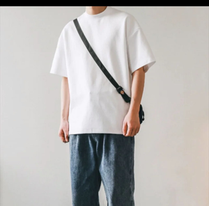 เสื้อยืดฮิปฮอปแขนสั้นทรงโอเวอร์ไซส์ผู้ชาย 2 สี รุ่นคัสตอม ปี 2025 ผ้าฝ้าย 100% สำหรับเล่นกีฬา - Product Image 3