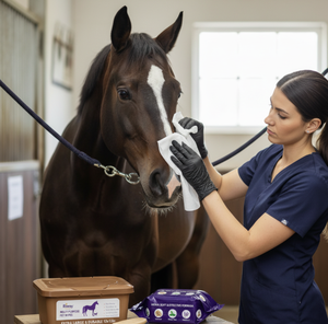 OEM ODM Factory Logo Free Wipes Extra Large Reusable 12x12 in for Dog Pet Horse Grooming Coat Care and All Purpose 30count - Product Image 3