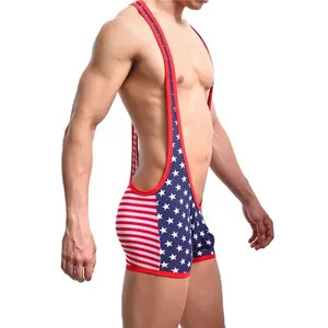 เสื้อกล้ามมวยปล้ำสำหรับผู้ชายอุปกรณ์อัดแขนกุดมืออาชีพระบายอากาศเหมาะสำหรับยิม - Product Image 5