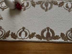 Beaded <b>Placemat</b> Handmade <b>Round</b> Charger for Luxury Dining & Holiday Decor Unique Piece Handmade Beaded, <b>Placemat</b>, Housewarming - Product Image 3