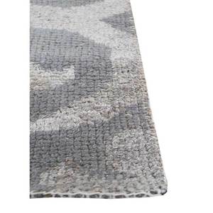 Alfombra Rectangular Tejida a Mano de Lana y Viscosa, Diseño Geométrico Abstracto en Gris y Negro, Modelo PKWV-16(OD) para el Hogar - Product Image 4