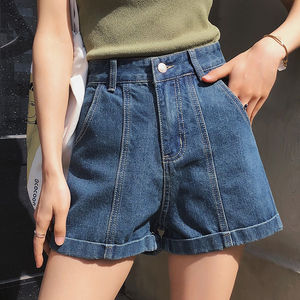 Vente chaude à la mode à la mode taille moyenne Demin Shorts entrejambe haute qualité respirant coupe personnalisée femmes lavé Shorts personnaliser la conception - Product Image 1