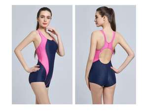 ชุดว่ายน้ำวันพีซสำหรับผู้หญิง แบบสปอร์ต สำหรับฝึกซ้อม ไม่มีแขน พร้อมโลโก้ที่กำหนดเองได้ - Product Image 4