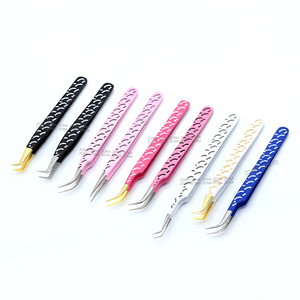 Pinces chirurgicales professionnelles en acier inoxydable de qualité médicale, pointe en fibre, pointues pour éventail de cils, extensions de cils personnalisées - Product Image 3