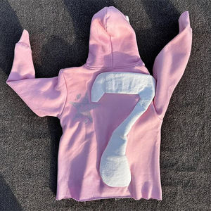 Haute qualité respirant automne recadrée sweats à capuche court couleur unie décontracté surdimensionné goutte épaule Logo avant personnalisé pour les femmes - Product Image 2