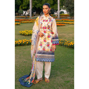 Traje de 3 Piezas para Mujer con Estampado Floral y Dupatta de Chifón SD-52164 - Product Image 6