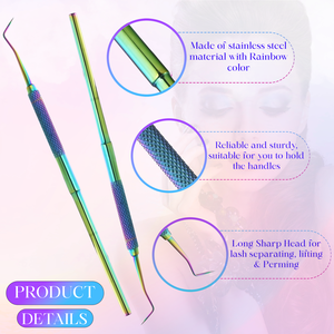 Outil de Perm de levage de cils de beauté les mieux notés en acier inoxydable double face poignée antidérapante 16cm séparant les cils tiges de Perming bâton de cils - Product Image 2