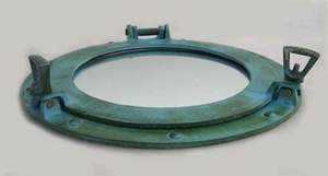 wholesale supplier Aluminum Porthole <b>Mirror</b> manufacturer Green and Blue Finished Nautical Ship Decor - Product Image 5