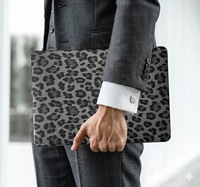 Housse pour MacBook en cuir PU imperméable Leopard pour MacBook Air Pro 13 14 15 16 pouces