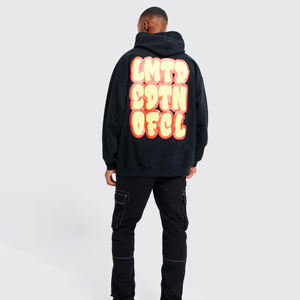 Sweats à capuche personnalisés de haute qualité avec logo à impression bouffante pour hommes sweat à capuche d'hiver lourd en polaire bien conçu disponible en gros - Product Image 4