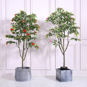 Grande Bonsai Artificial Atacado Faux Pine Tree Artificial Cedar <span class=keywords><strong>Topiary</strong></span> Árvore Decorativa em Branco Plantador para Outdoor Indoor - Product Image 5