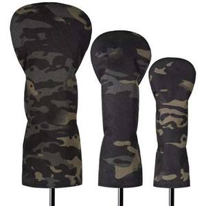 Camo Design OEM ODM Service Custom Made High Quality Pu Leather Durable Elastic Self-Fixing Closure Golf <b>Head</b> <b>Covers</b> Custom - Product Image 1