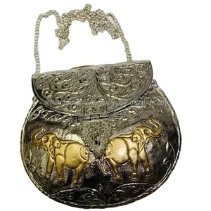 Artesanías de lujo hechas a mano latón Metal monedero embrague mujer fiesta/novia/matrimonio bolso de hombro precio - Product Image 1
