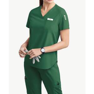 <b>Hospital</b> Standard Women's Uniform Fluid Resistant V-Neck Tops Cargo Pant Nurse Doctor Medical Wholesale <b>Bulk</b> Stretch <b>Scrub</b> Sets - Product Image 2