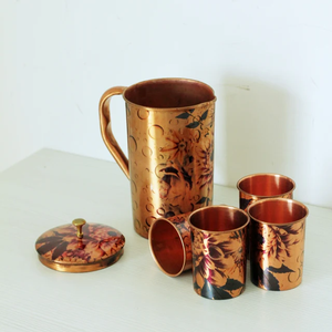 Pichet à eau en métal élégant et écologique avec couvercle pour cuisine à domicile fêtes mariages hôtels et restaurants vaisselle - Product Image 4