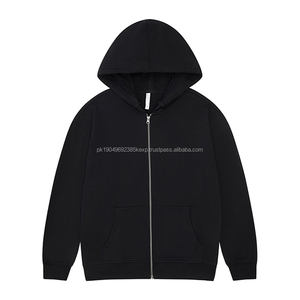 Sweat à capuche pour homme en molleton français zippé 100% coton y2k designer fermeture éclair épaules tombantes surdimensionné imprimé logo Sweat à capuche personnalisé pour homme - Product Image 5