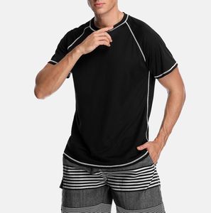 Chemise courte coupe sèche UPF 50 + pour hommes, vêtements de plage respirants avec logo avant pour la plongée, le surf et les sports de plage - Product Image 5