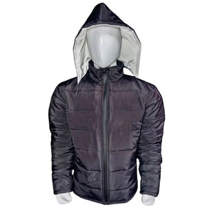 Premium High Street Fashion imperméable Nylon coupe-vent bulle veste à capuche col Logo personnalisé solide lavable fermeture éclair Style - Product Image 1