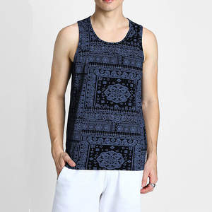 Débardeur d'entraînement en coton à séchage rapide pour hommes avec motif imprimé, option de taille plus, approvisionnement OEM - Product Image 6