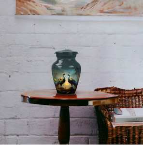 Peacock Urn <b>for</b> Adults <b>Ashes</b> Twin Memorial <b>for</b> Human <b>Ashes</b> Elegant Birds Urn Decorative Funeral Mystical Forest Urn - Product Image 2