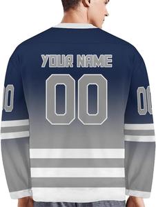 Venta al por mayor camisetas de hockey sobre hielo logotipo personalizado OEM sublimación impresión secado rápido control de humedad calidad profesional UNIFORMES DE EQUIPO - Product Image 3
