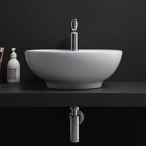 Lavabo rond blanc pour comptoir - Product Image 6