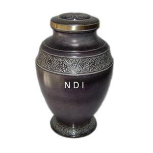 Urnas de cremación hechas a mano para adultos, urnas de metal conmemorativas con diseño impreso de árbol, recuerdo decorativo para cenizas, suministros funerarios - Product Image 4