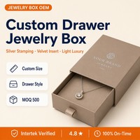 Boîte cadeau de luxe en carton rigide avec tiroir pour bijoux, colliers, bracelets et bagues