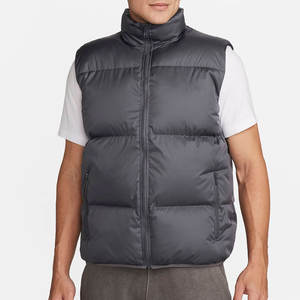 Custom Zipper Puffer Vest Men Warm Quilted <b>Lightweight</b> Sleeveless Jacket Outdoor Winter Insulated Padded Wear - Product Image 5