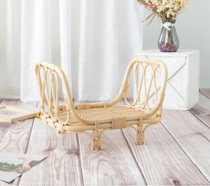 Cestas de almacenamiento de ratán de bambú de Color crema auténtico Cubos y accesorios de fotografía para recién nacidos - Product Image 2