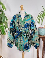 Veste longue Kantha brodée à la main et imprimée Suzani pour femme, style bohème gypsy, idéale pour l'hiver et le printemps, cadeau spécial pour festival